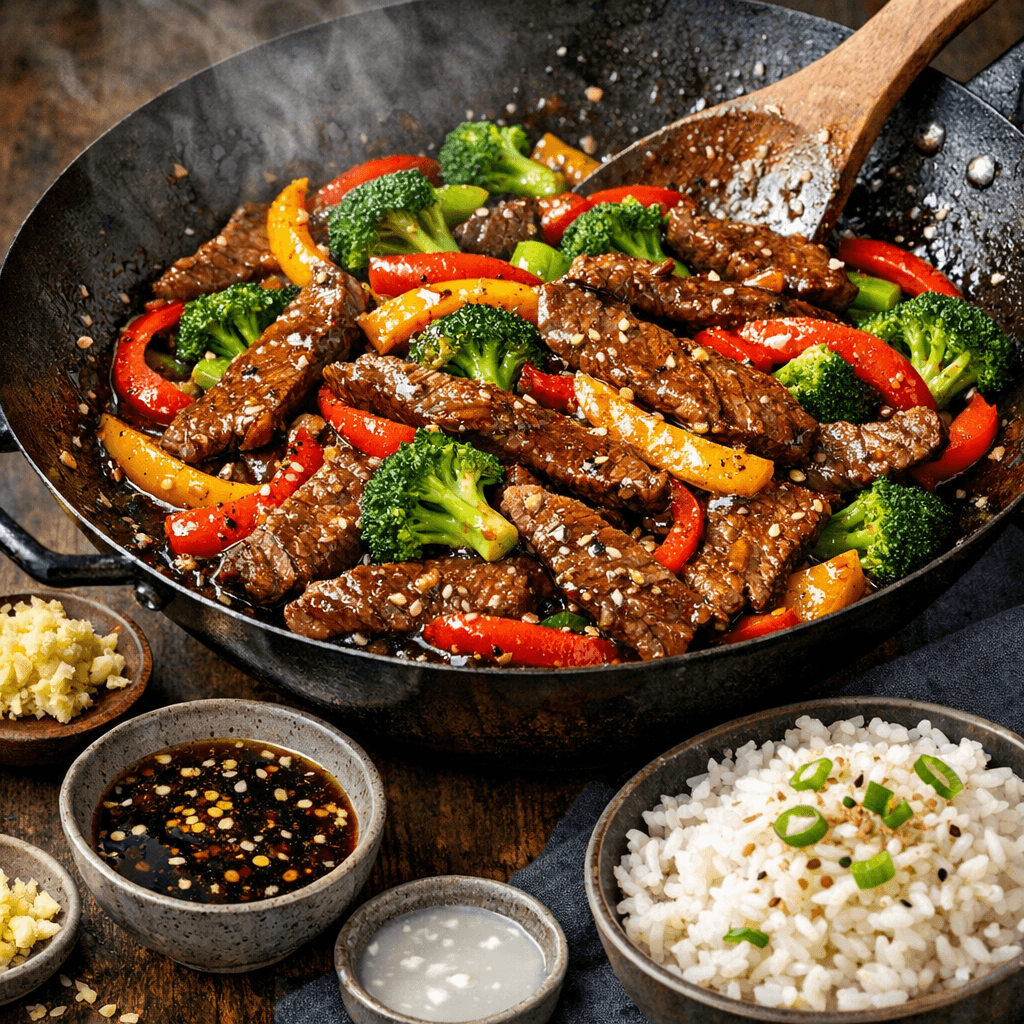 Beef Stir-Fry With Ginger Soy Glaze 