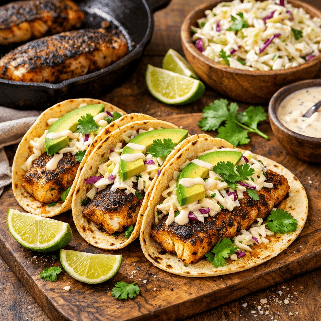 Blackened Fish Tacos – A Fun and Flavorful 30 Minute Meal