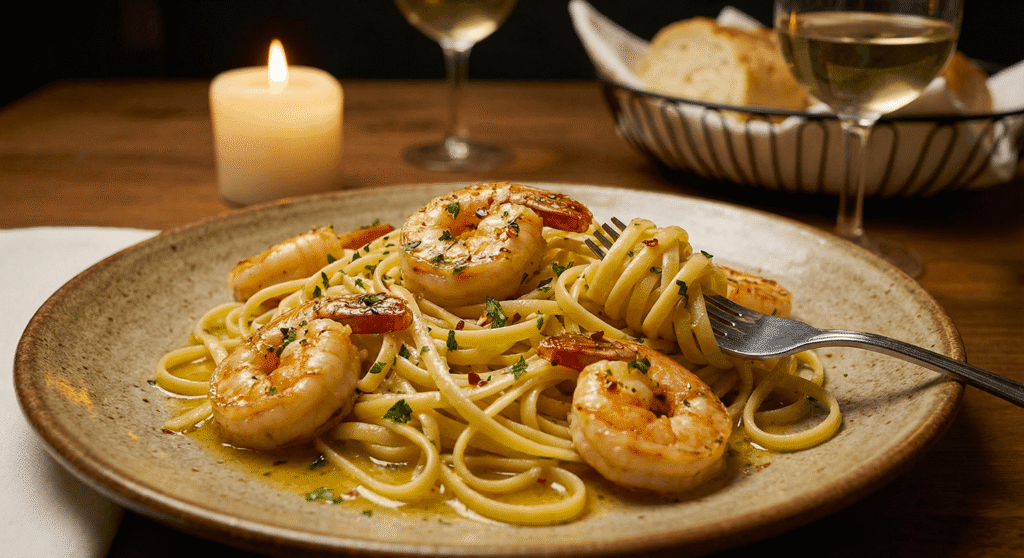 Garlic Butter Shrimp Pasta – The Best 30 Minute Meal for Date Night