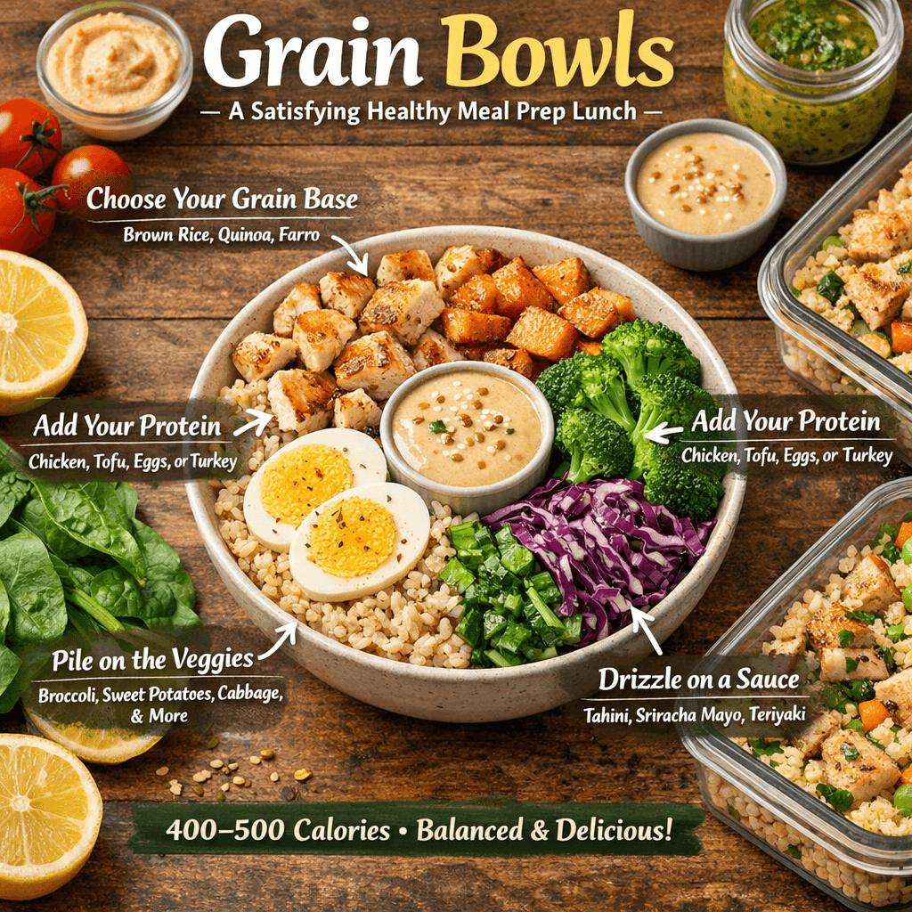 Grain Bowls – A Satisfying Healthy Meal Prep Lunch
