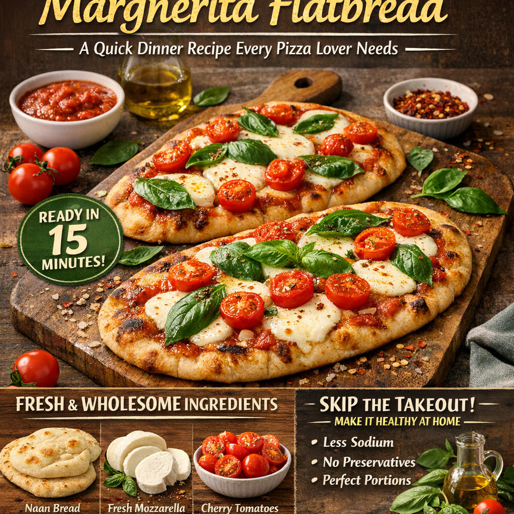 Margherita Flatbread | A Quick Dinner Recipe Every Pizza Lover Needs