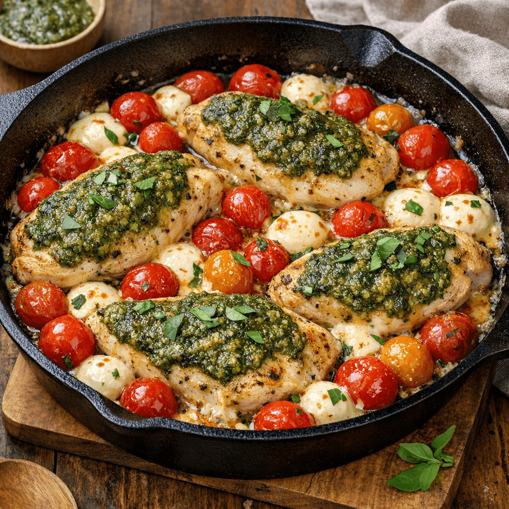 One-Pan Pesto Chicken – An Effortless 30 Minute Meal With Minimal Cleanup