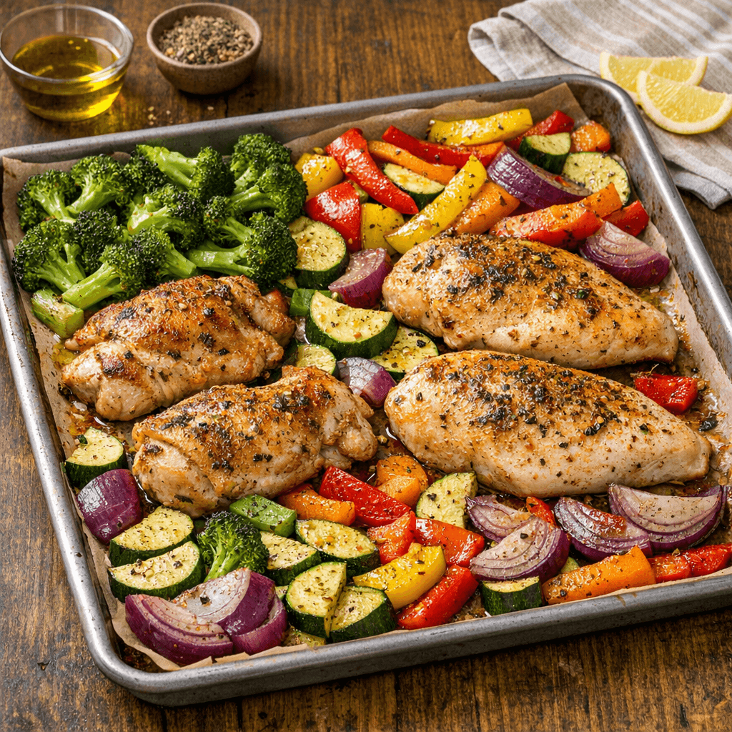 Sheet Pan Chicken – A Stress-Free Healthy Meal Prep Dinner