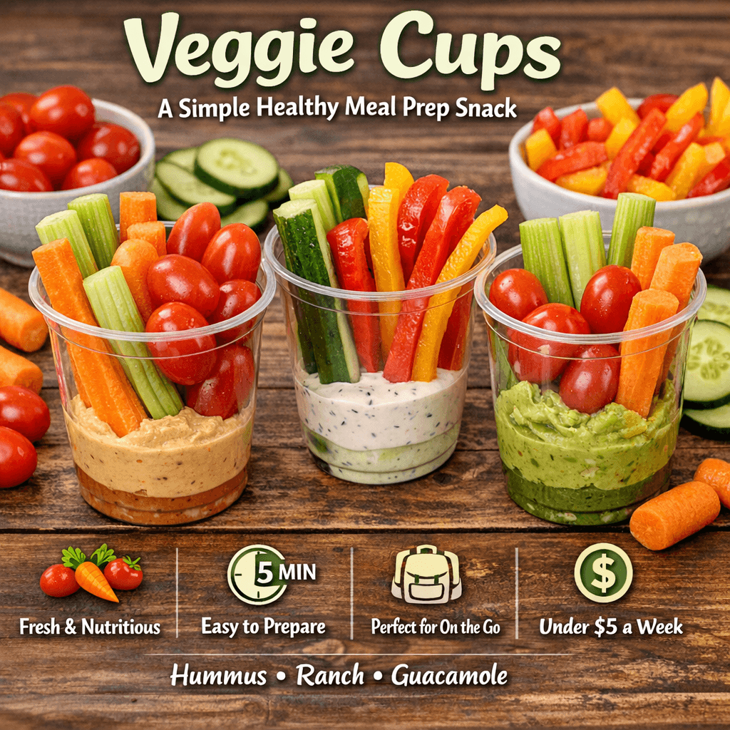 Veggie Cups – A Simple Healthy Meal Prep Snack