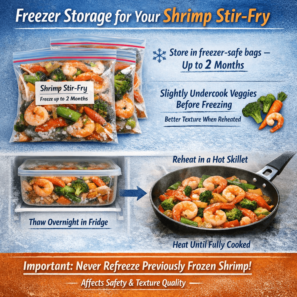 Freezer Storage for Your Shrimp Stir-Fry