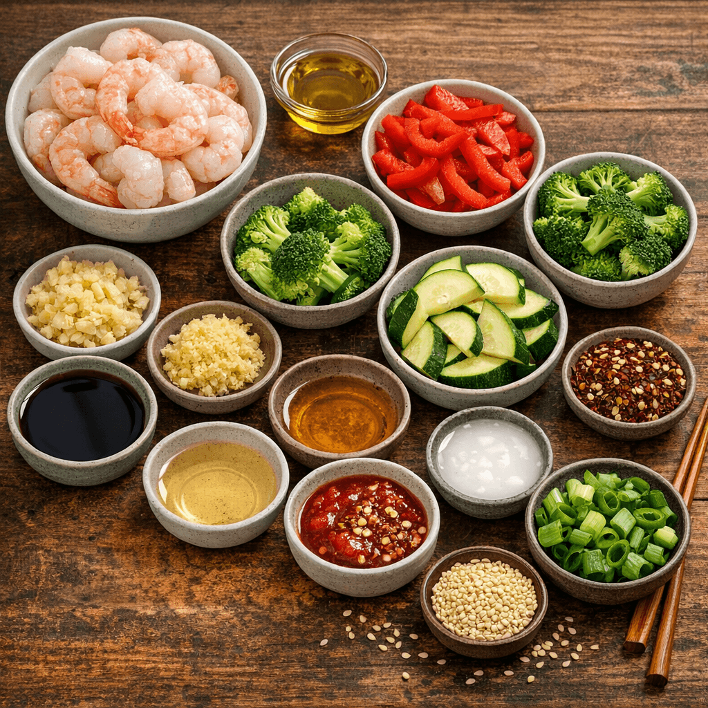 Fresh Ingredients for the Perfect Shrimp Stir-Fry