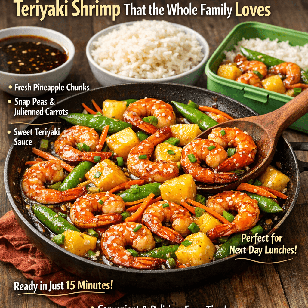 Teriyaki Shrimp That the Whole Family Loves