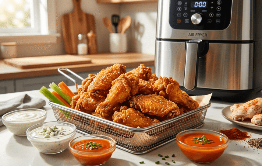how to make crispy air fryer chicken wings at home